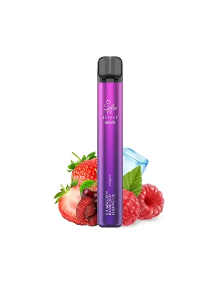 Elf Bar EB 600V2 20mg 2ml Strawberry Raspberry Cherry Ice
