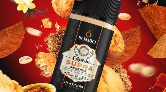 ΝΕΟ BOMBO PLATINUM TOBACCOS COOKIE SUPRA RESERVE 40ML/120ML FLAVORSHOT